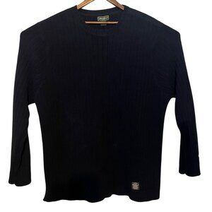 Eddie Bauer Mens 3XL Black Ribbed Sweater